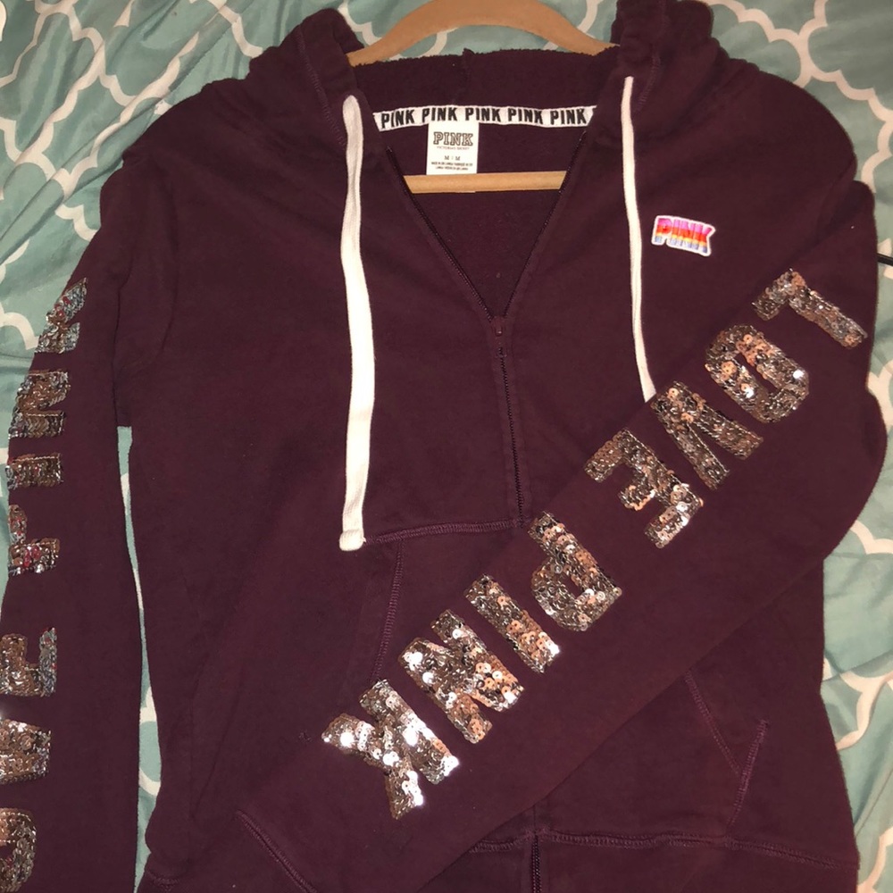 PINK Zip up sweater